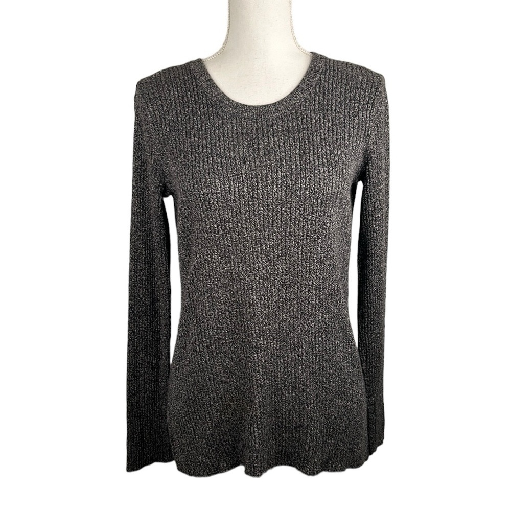 H&M Black & White Knit‎ Long Sleeve Crew Neck Sweater Size Small